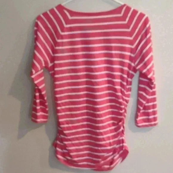 Michael Kors 3/4 sleeve small women‎ coral/white Stripe - Picture 5 of 5